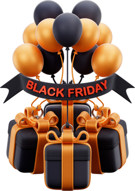 Balloon Black Friday Sale 3D Icon